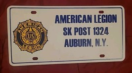 Vintage Auburn Ny Post 1324 American Legion Plastic License Plate Tag - £18.04 GBP