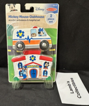 Melissa and Doug Disney Mickey Mouse clubhouse wooden ambulance &amp; hospit... - £15.13 GBP