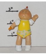 1984 OAA Cabbage Patch Kids Poseable PVC 3&quot; Figure baby Yellow outfit wi... - $276.85 MXN