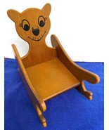 Vintage 1990 Doll Wood Rocking Chair Heritage Mint Teddy Bear Face - €12,74 EUR