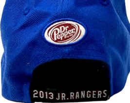 2013 Texas Jr Rangers MLB Baseball Dr Pepper Strapback Cap Melonwear - Blue image 7