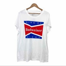 NEW Torrid x Brew City Budweiser Plus Size 2X Crew Neck T-Shirt White Classic  - £19.21 GBP