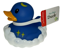 Infantino Fun Time Rubber Ducky Floating On Cloud Duck Moon Stars Nighty Bath 0+ - £7.95 GBP
