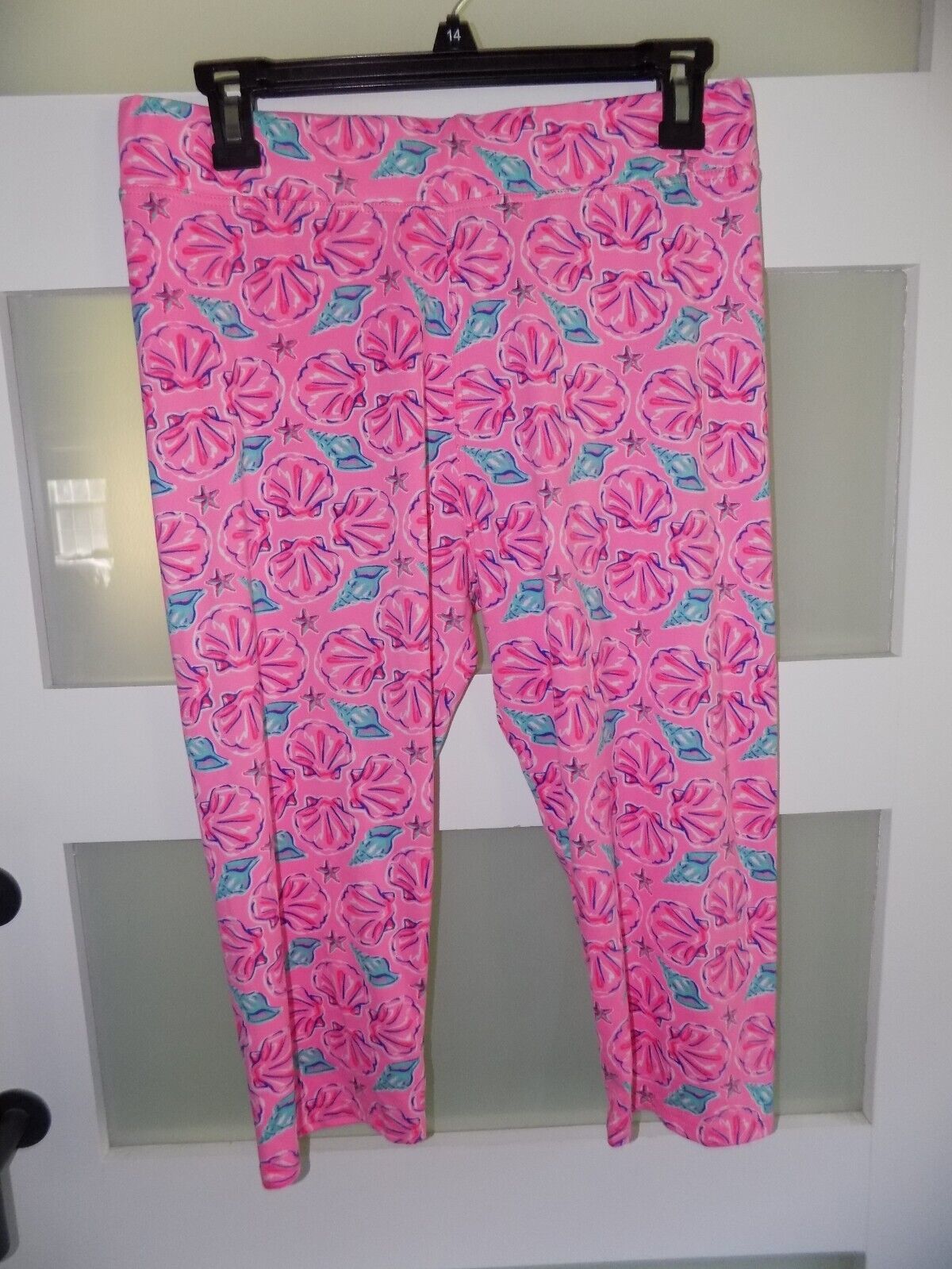 Simply Southern Pink Seashells Capris Cropped Leggings Plus Size Women&#39;s - $18.40