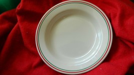 Corelle Holiday Bands Beige Flat Rimmed Soup Bowl 9 Inch X 1 Free Usa Shipping - £14.98 GBP