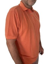 Tommy Bahama Polo Shirt Adult Large Orange Cotton Polyester Mens - $18.00