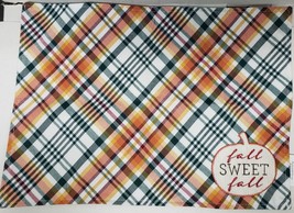 Set Of 2 Same Fabric Placemats (13&quot; X 18&quot;) Fall Colors Plaid,Fall Sweet Fall, Bl - £10.05 GBP