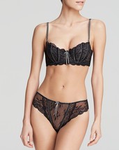 Heidi Klum Intimates Sofia 2 pc set: black lace Bra 36B+Thong set Small - $79.20