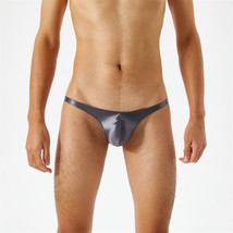 Herren Satin Swimwear Swimsuit Glossy Bulge Pouch Thongs Mini Bikini Bot... - $10.53+