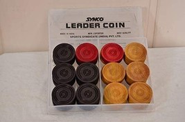 Wooden Carrom Game Coins &amp; Striker Set Wooden Checkers - $14.84