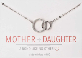 Mothers Day Gifts for Mom, Mother Daughter Gift - Interlocking Circle Necklace o - £34.99 GBP