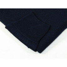 Mens PRINCELY Soft Merinos Wool Sweater Knits Lightweight Polo 1011-40 Navy Blue image 4