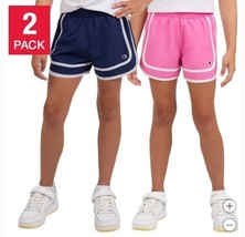 Champion Girls Boys Shorts Pink Navy Blue 2-Pack Active Elastic Waist - $703.08 MXN