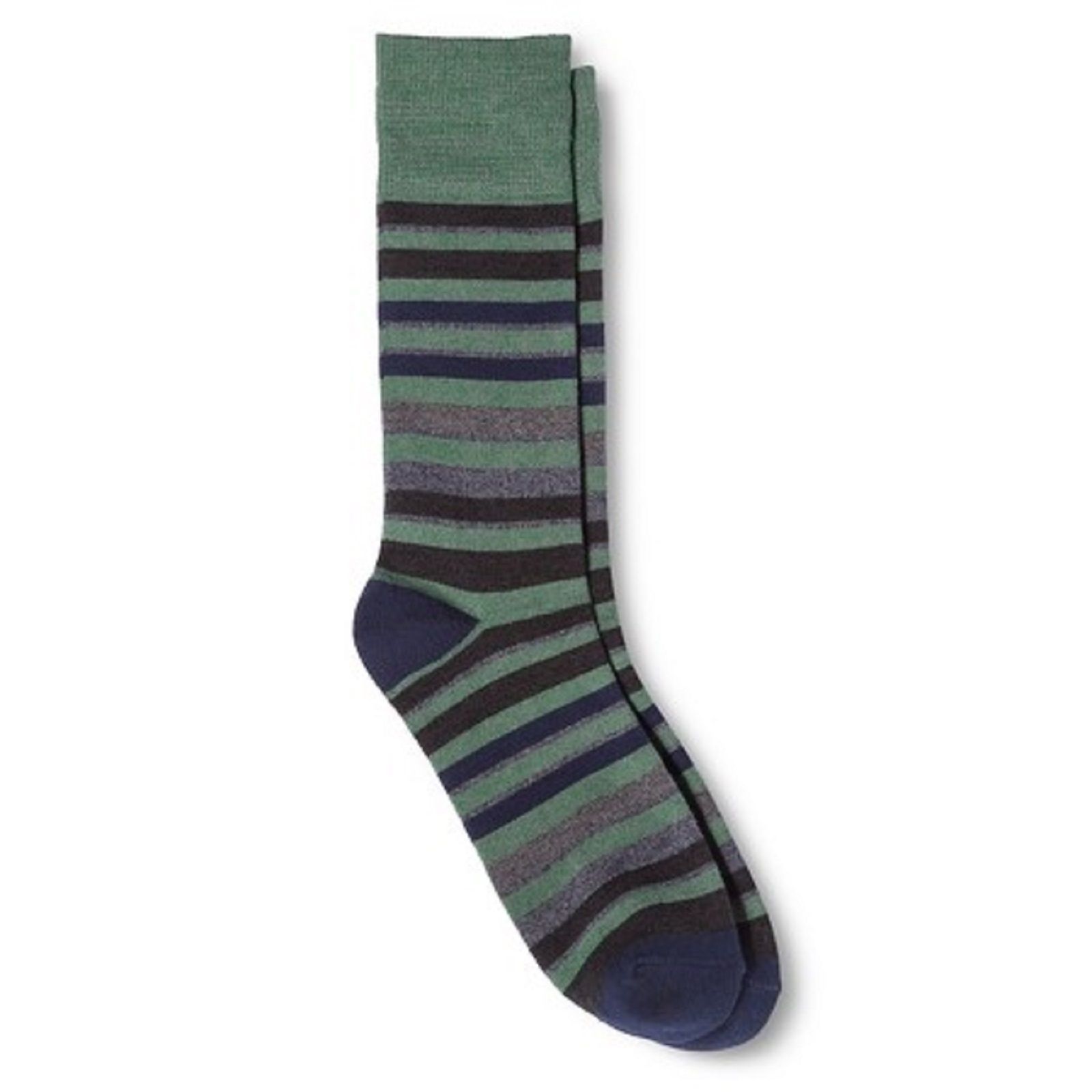 Dress Socks 6 12 Merona Green Blue Gray Stripes NEW Mens - $12.00