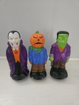 1995 Empire Halloween Blow Mold Toppers Frankenstein Dracula Pumpkinhead - $37.36