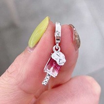 2023 Mother&#39;s Day Release 925 Sterling Silver Sprinkled Popsicle Dangle Charm  - £14.06 GBP