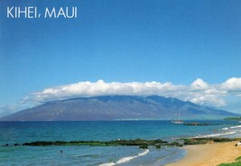 Kihei Maui Unposted Vintage Postcard Beach Mountain Ocean - £7.94 GBP