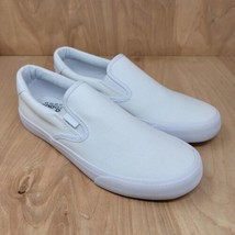 Lugz Clipper Mens Casual Shoes Size 8 White Slip On Canvas Sneakers - $28.87