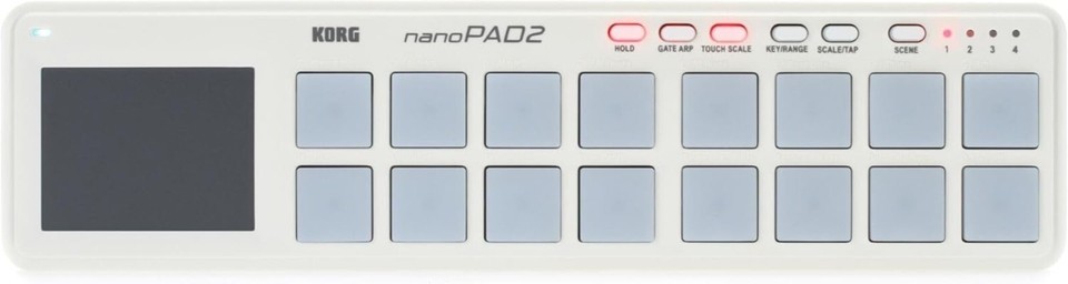Compact White USB MIDI Pad Controller with Touchpad for Easy Music Production Item image 2