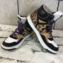 Airwalk Shoes Womens Sz 6.5 Cheetah Print Faux Leather High-Top Basketball - £11.72 GBP