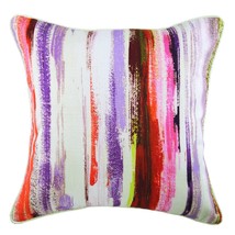 Modern Abstract Colorful Cotton Printed Throw Pillow Cover, Ink &amp; Paint, 16&quot;x16&quot; - £24.77 GBP+