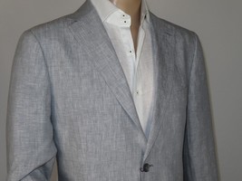 Men's ENZO 100% Linen Spring Summer Suit Light Weight Breathable E58302-4 Gray image 13