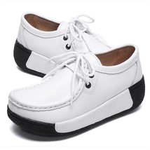 Women Platform Shoes Sneakers Fashion Leather Casual Flats Shoes Comfortable Thi - £38.33 GBP