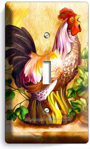 Colorful Rustic Country Farm Rooster 1GANG Light Switch Wall Plate Kitchen Decor - £9.63 GBP