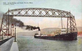 Great Lakes Steamer Aerial Bridge Duluth Minnesota 1910c postcard - £5.51 GBP