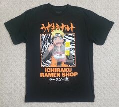 Shonen Jump Narutu T Shirt Mens L Black Ichiraku Ramen Shop Hero Academi... - $17.26