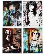 Ready2HangArt Rock Stars 4 Piece Modern Contemporary Canvas Wall Art Print - £76.54 GBP