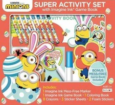 New MINIONS DESPICABLE ME Super ACTIVITY SET Imagine Ink Coloring Book S... - $15.83