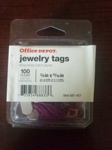 Office Depot Brand Jewelry Tags, 0.38&quot; x 0.81&quot;, White, Pack Of 100 - $15.65