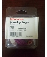 Office Depot Brand Jewelry Tags, 0.38&quot; x 0.81&quot;, White, Pack Of 100 - £12.77 GBP