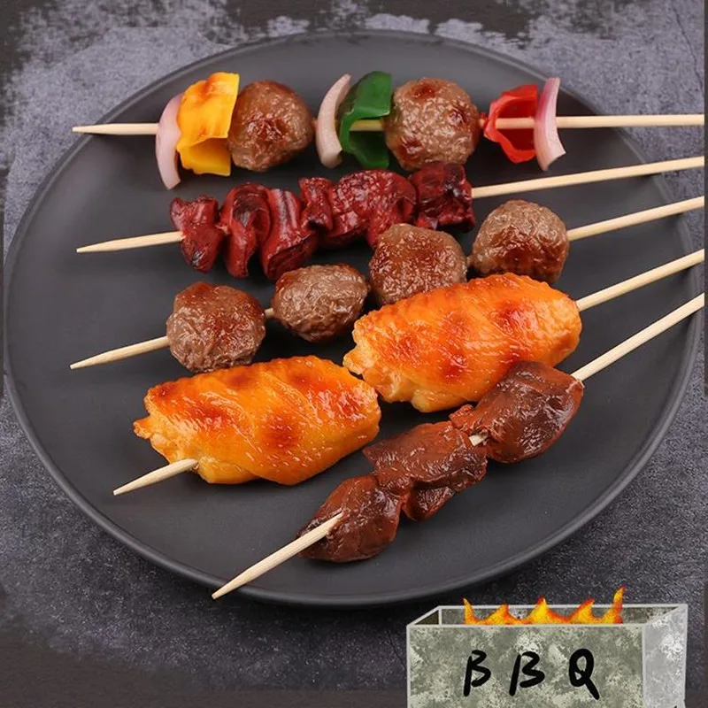 House Home Simulated Barbecue BBQ Skewer DIY Making Food Model Room Outdoor Phot - £22.73 GBP
