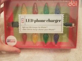 LED Phone Charger Christmas Light Up upc 840524155769 - $37.77