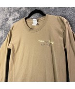 Peace Frogs Shirt Womens Small Brown Longsleeve Graphic Print CrewneckTree - £10.92 GBP