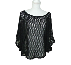 Fashion Bug Lace Knit Pullover Cover Up Top 1X Bat Wing Black Swim Tank Cover - £10.03 GBP