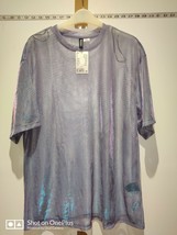 Ladies Size S  Short Sleeve Top. H&amp;M Divided Multi Coloured - £8.89 GBP