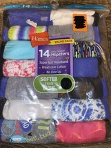 Hanes ~ Girls Hipster Tagless 14-Pair Underwear No Ride Up Multi-Color ~... - £12.50 GBP