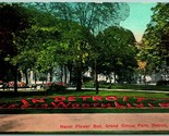 Naval Flower Bed Grand Circus Park Detroit Michigan MI UNP DB Postcard G1 - $2.92