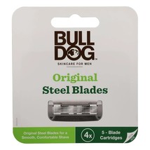 Bulldog Mens Skincare and Grooming Original Razor Blades Refills for Men, 4 Coun - £15.27 GBP