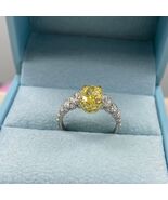 Igi 2.01 CT Oval Brillante Corte Laboratorio Crecido Diamante Anillo 18k... - $7,062.63