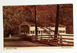 Old Knox&#39;s Covered Bridge Valley Forge PA Fall Autumn Foliage Postcard c1970s - £3.92 GBP