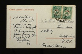 Vintage Postal History Postcard Cairo St Egypt to USA Cambria VA Early Cancel - £8.80 GBP