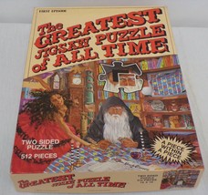 VINTAGE 1989 The Greatest Jigsaw Puzzle Of All Time First Episode 512 Pi... - $24.74