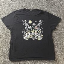 Juniors “No Bad Days” Graphic Skeleton w/ Daisies Tee T-shirt Top XS Ext... - €5,98 EUR