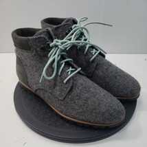 Women&#39;s Woolrich Hiking Wool Boots Size 9 Gray with Suede Accents Vibram Soles - £24.34 GBP