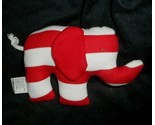 UNDER THE NILE ORGANIC COTTON BABY RED STRIPED ELEPHANT STUFFED ANIMAL P... - $23.75