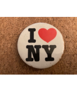 I Love New York Pin Vintage Heart NYC Button Pinback 2.25" Manhattan Pos... - $4.20